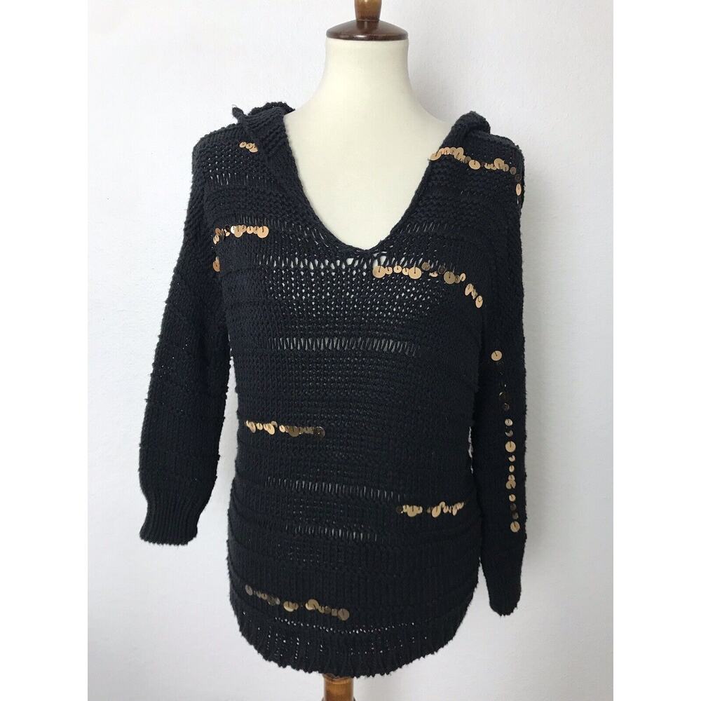 Whitney Eve Hoodie Sweater Pullover Stretch Knit